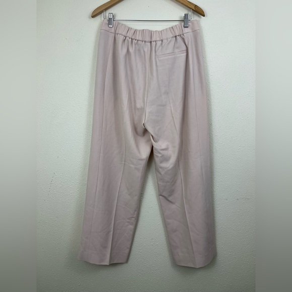 REISS Tia Wool Blend Wide Leg Split Hem Light Pink Trousers Womens Size 8 - Picture 4 of 6